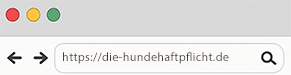 Browserleiste - Die Hundehaftpflicht