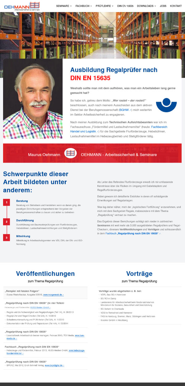 Ausbildung Regalprüfer nach
DIN EN 15635